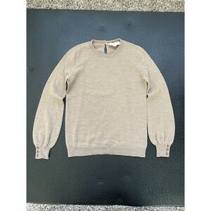 La Maille Sezane Sweater Womens XS Beige Long Sleeve Pullover
